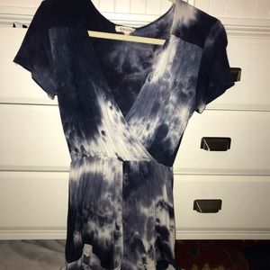 short sleeve tye dye romper